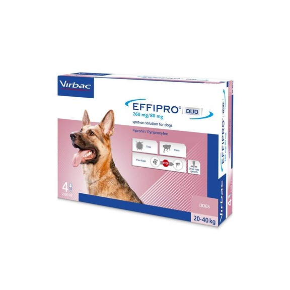 VIRBAC EFFIPRO DUO SPOT ON CANI GRANDI G 4 PIP. - SuiteForPets