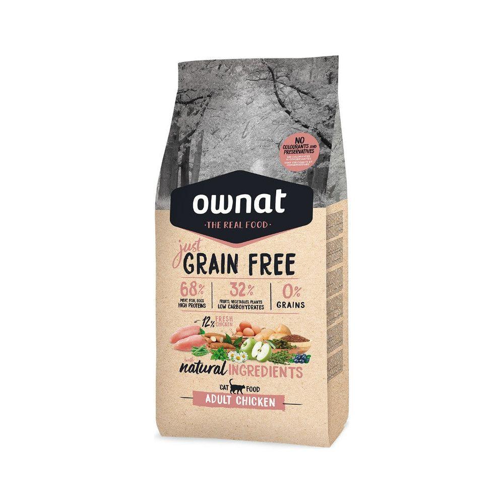 Ownat Just Grain free Adult per gatti adulti, gusto pollo, senza cereali - SuiteForPets