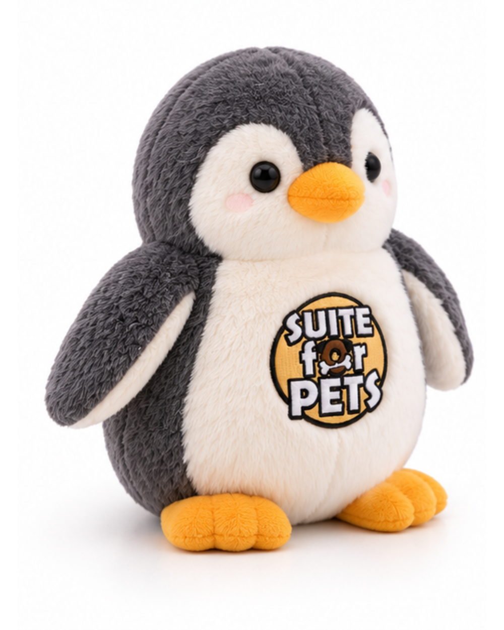 Suite For Pets Cute Penguin Plush Dog Toy – Soft Stuffed Animal Cuddle & Interactive Play Toy for Dogs, Gray & White - Image 3